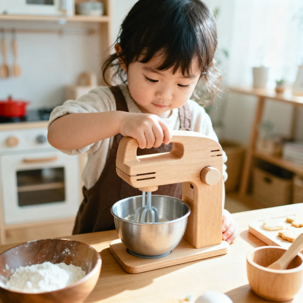 Wooden Toy Mixer A
